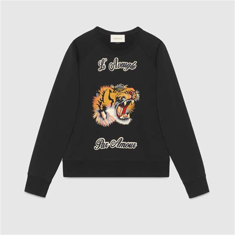 gucci felpa bisnca tigre|the house gucci tiger.